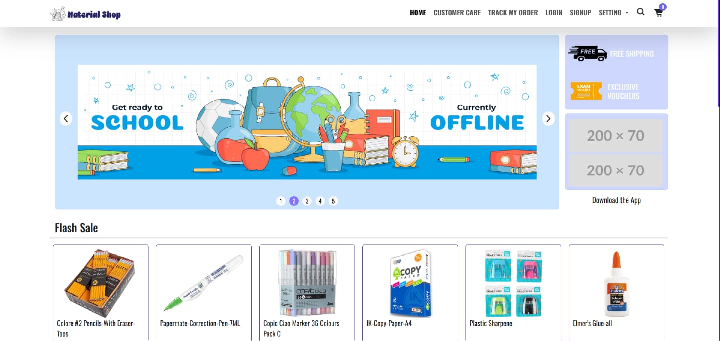 Screenshot of the Web Material Learning Platform project